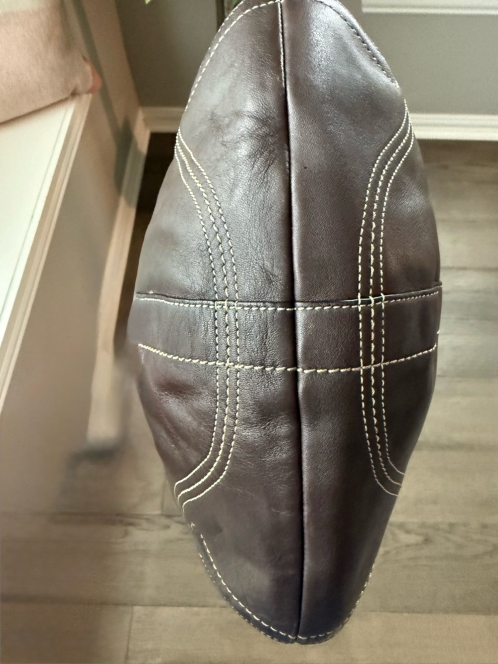 COACH Vintage Hobo E06I-8A03 Chocolate Brown Calfskin Leather - Picture 9 of 11